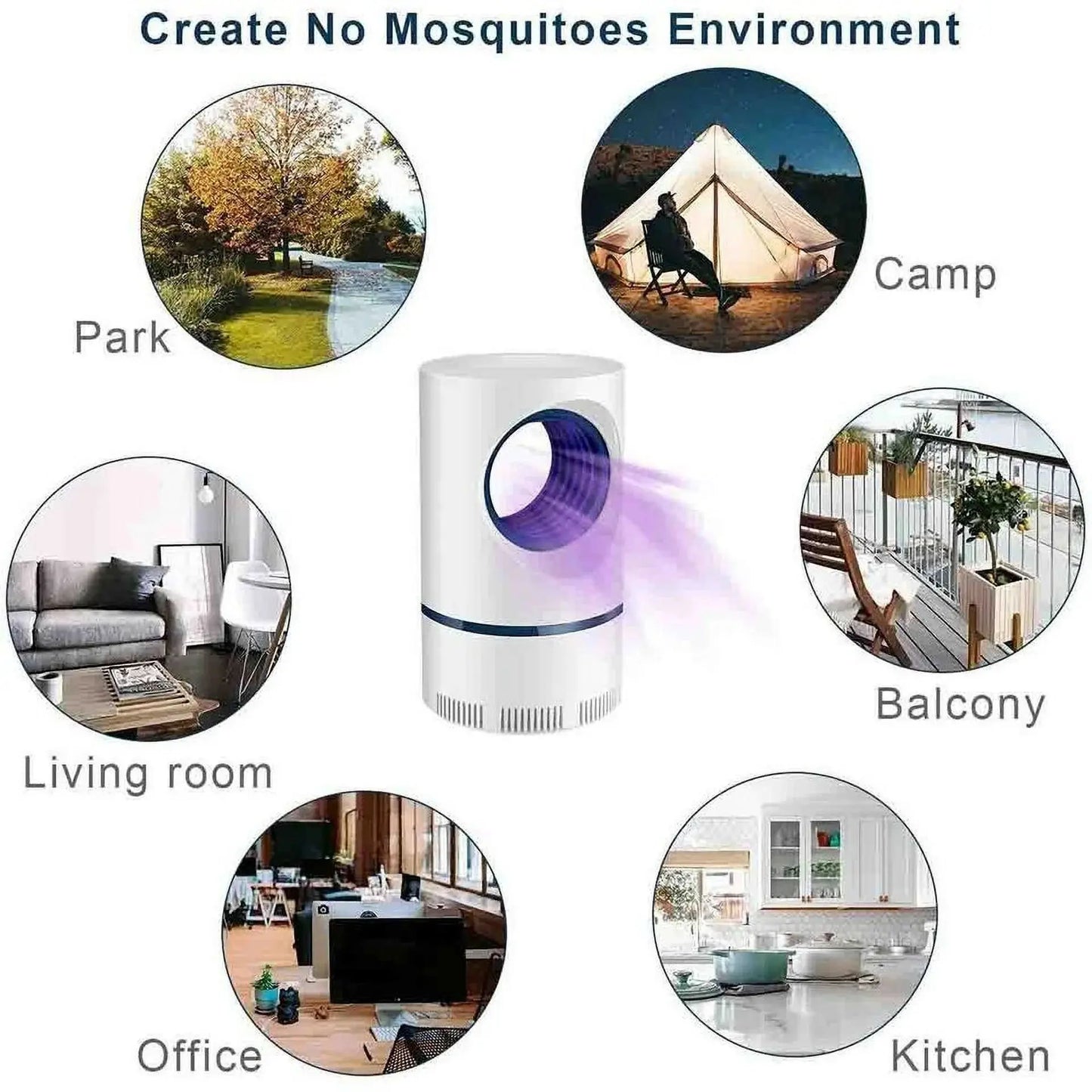 Electric Mosquito Killer Electric Mosquito Insect Killer Lamp Zapper LED Light Fly Bug Trap Pest Control - Streetsharks