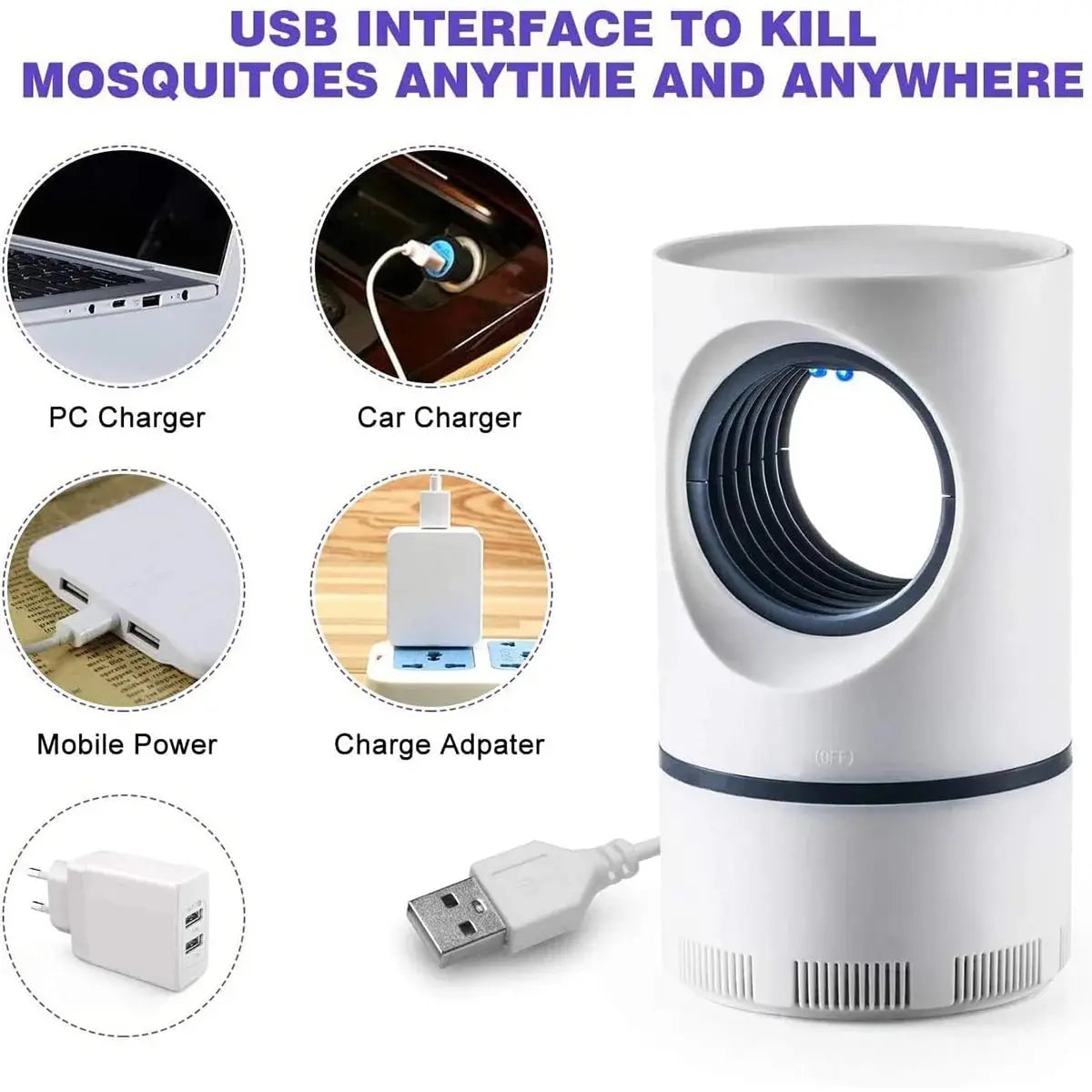 Electric Mosquito Killer Electric Mosquito Insect Killer Lamp Zapper LED Light Fly Bug Trap Pest Control - Streetsharks