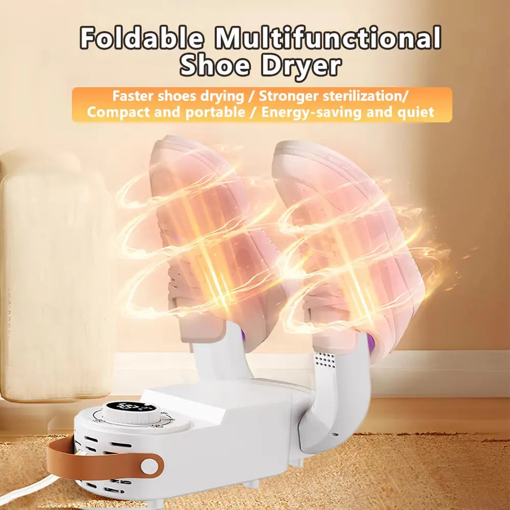 Electric Shoe Dryer, Boot Warmer Shoes Foot Boot Dryer Foldable Timed Deodorizing Eliminate Odor Fast Drying Boot Deodorizer - Streetsharks