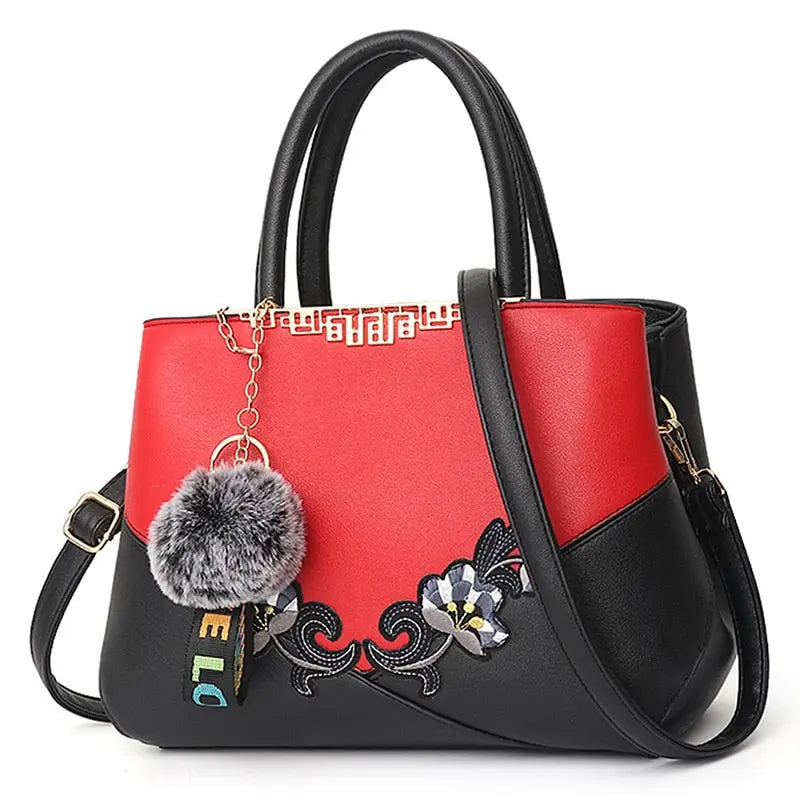 Embroidered Messenger Bags Women's Leather Handbags Streetsharks