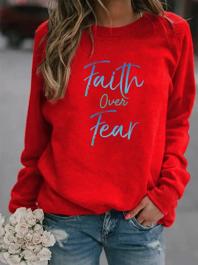 Faith Over Fear Sweater Streetsharks