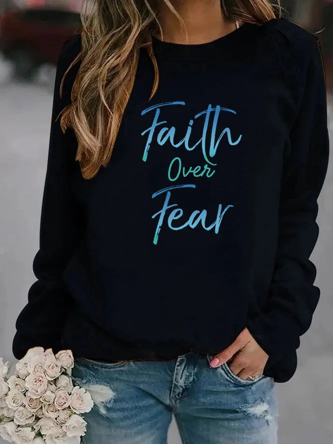 Faith Over Fear Sweater Streetsharks