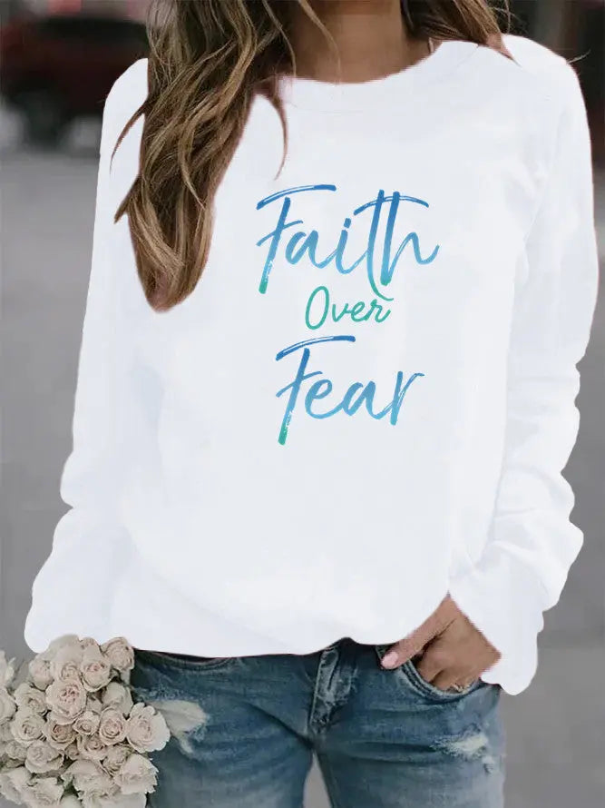 Faith Over Fear Sweater Streetsharks