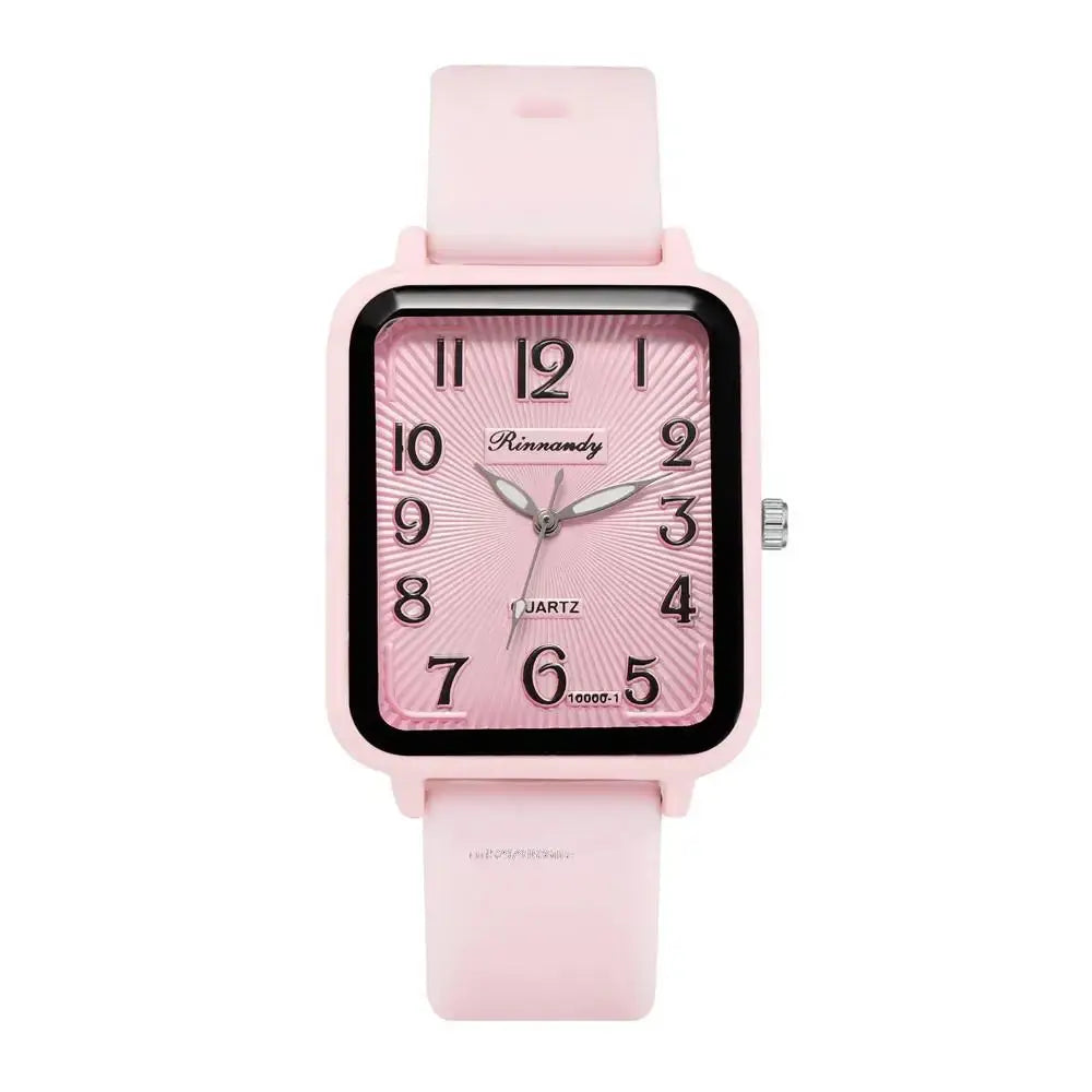 Fashion Lady Hot Sales Brands Watches Leisure Rectangle Digital Simple Women Quartz Watch Sports Silicone Strap Ladies Clock -  Streetsharks