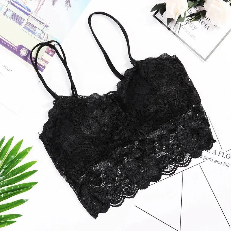 Fashion Women Bralette Bra Female Tops Hot Sale Female Lace Strap Wrapped Chest Shirt Top New Underwear Bras Streetsharks