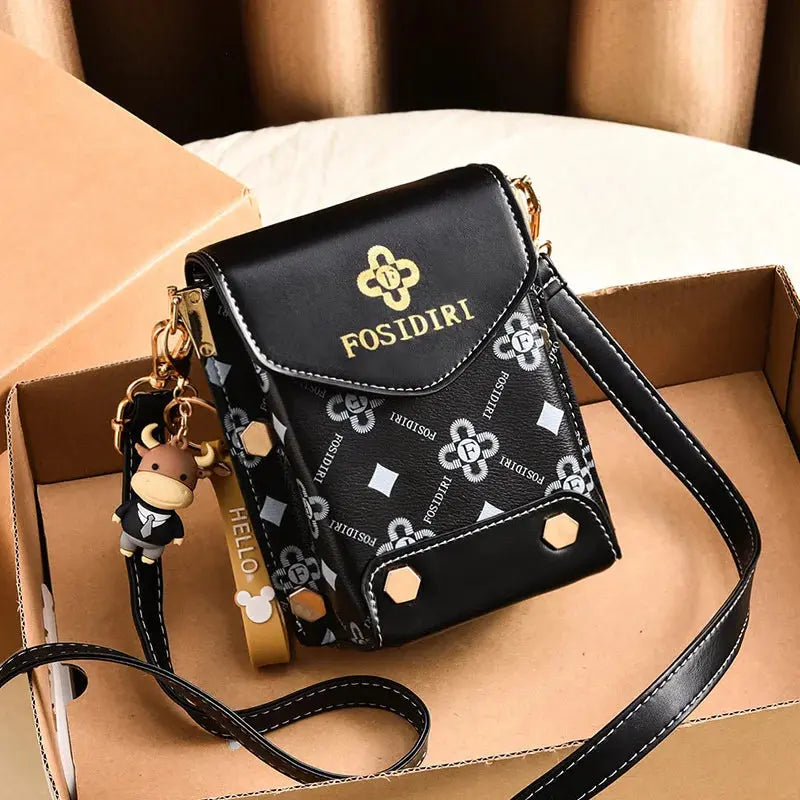 Fashion Women Pattern Shoulder Bag Hardware Chain Strap Color Block Messenger Handbag Composite Crossbody Bag Waist Bag - Streetsharks