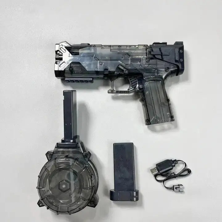 Fast Mode Ice Explosion Pistol Water Gun Electric Continuous Water Gun Simulated Flame Sensor Light Fully Automatic Water Gun Streetsharks