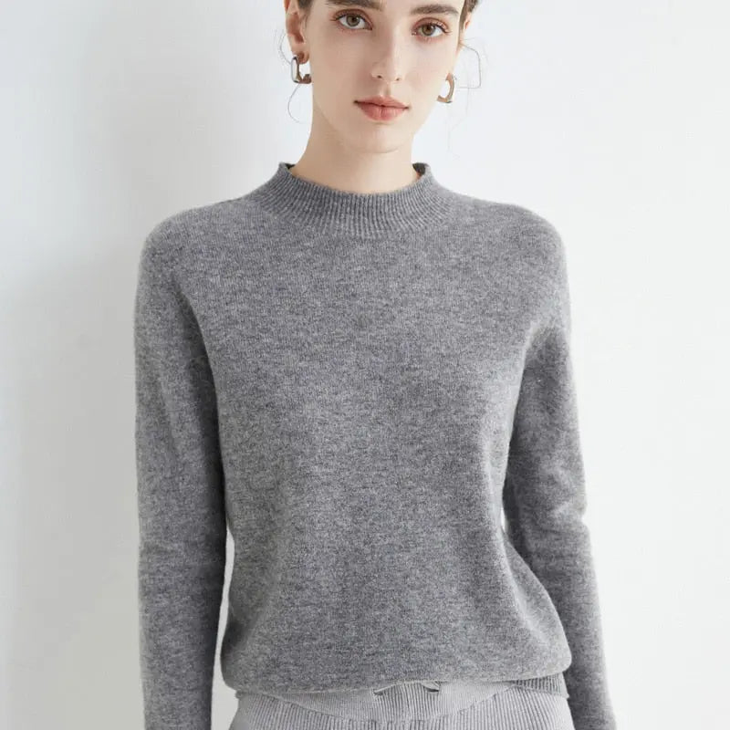 First-Line Ready-To-Wear Wool Sweater Simple Bottoming Top Streetsharks