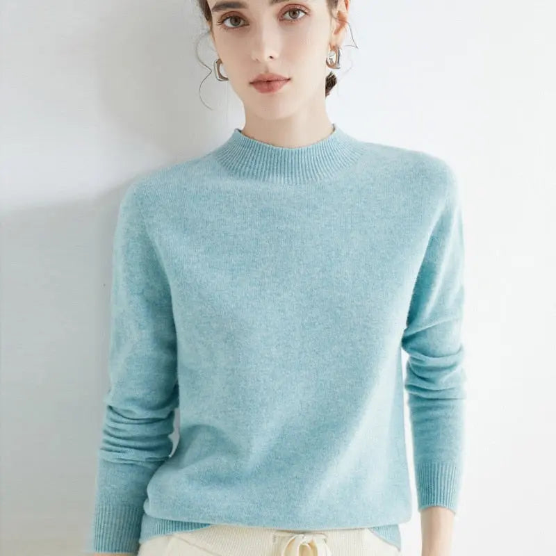 First-Line Ready-To-Wear Wool Sweater Simple Bottoming Top Streetsharks