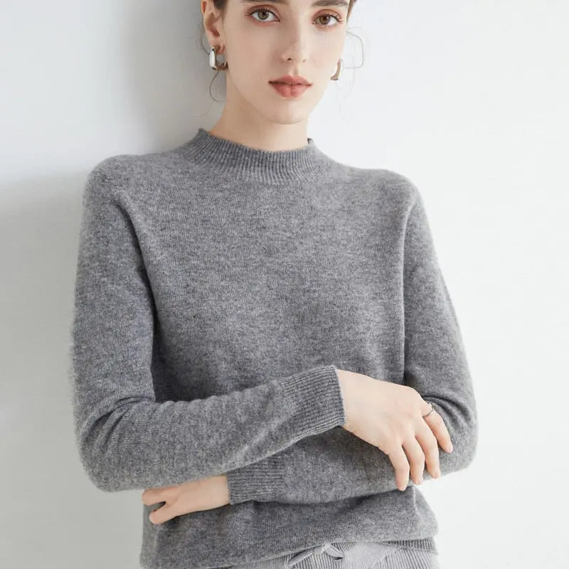 First-Line Ready-To-Wear Wool Sweater Simple Bottoming Top Streetsharks