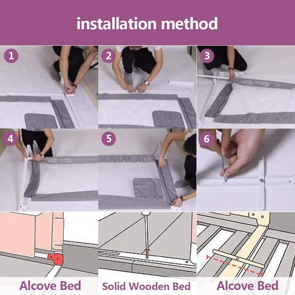 Folding Child Toddler Bed Rail Safety Protection Guard, 200cm, UK StreetSharks