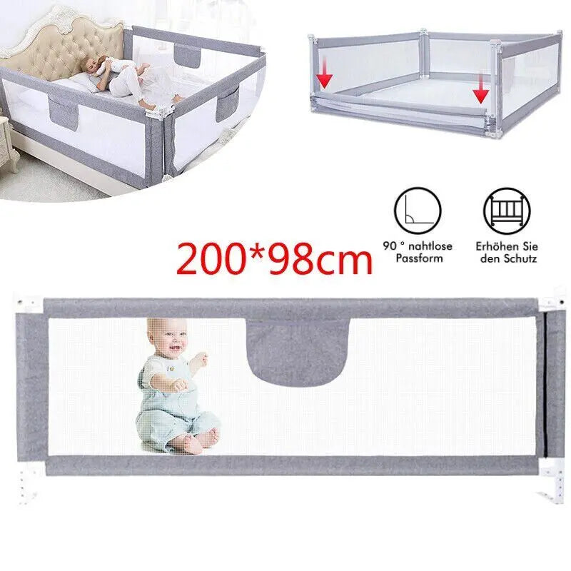 Folding Child Toddler Bed Rail Safety Protection Guard, 200cm, UK StreetSharks