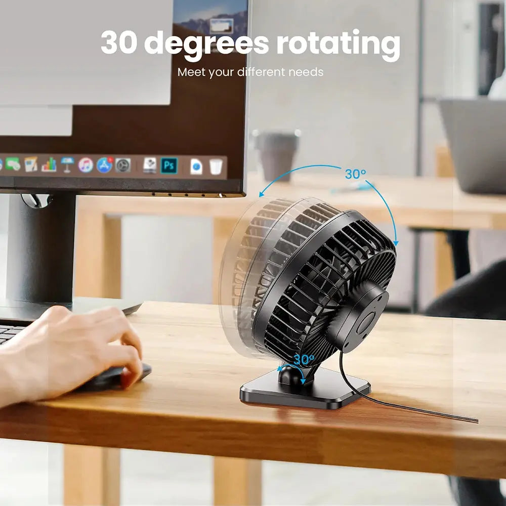 GAIATOP Mini USB Desktop Fan Portable Fan Desktop Office USB Quiet Cooling Fans Three Speed Adjustment Suitable For Home Office Streetsharks