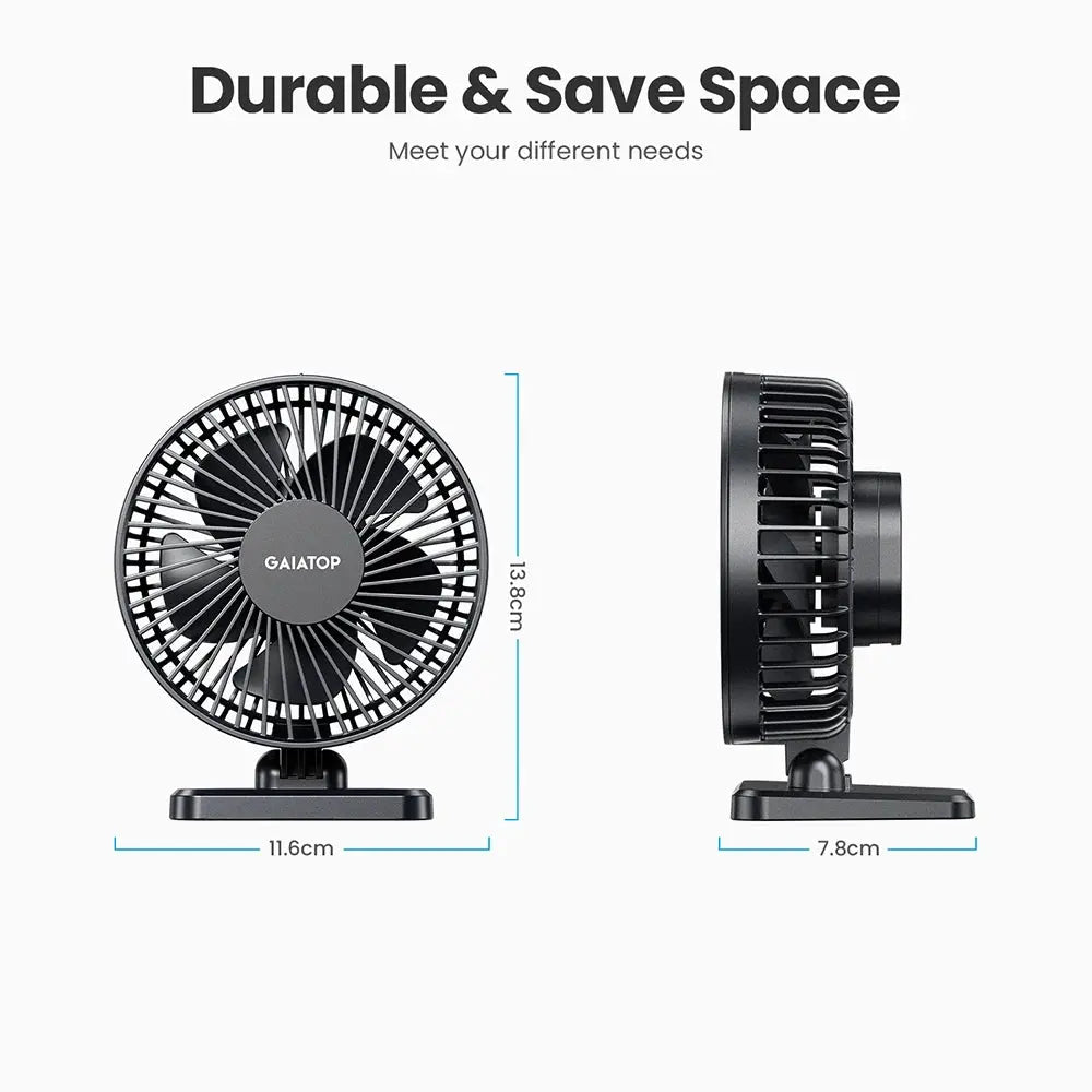 GAIATOP Mini USB Desktop Fan Portable Fan Desktop Office USB Quiet Cooling Fans Three Speed Adjustment Suitable For Home Office Streetsharks