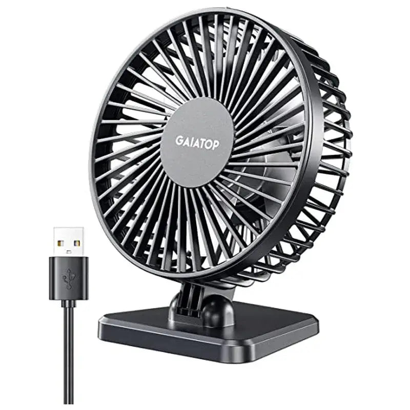 GAIATOP Mini USB Desktop Fan Portable Fan Desktop Office USB Quiet Cooling Fans Three Speed Adjustment Suitable For Home Office - Streetsharks