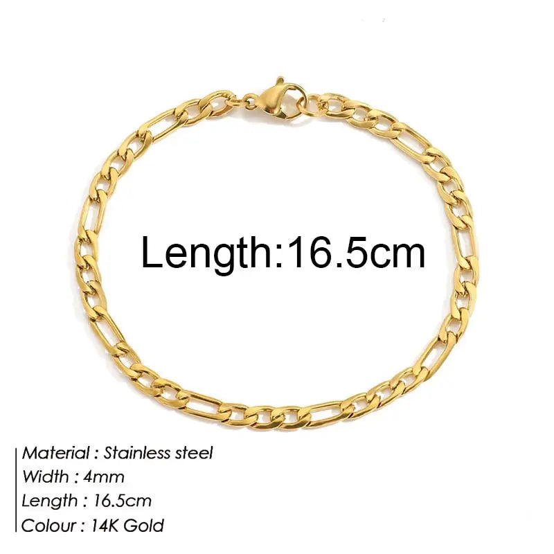 Gold Color Bracelet Stainless Streetsharks