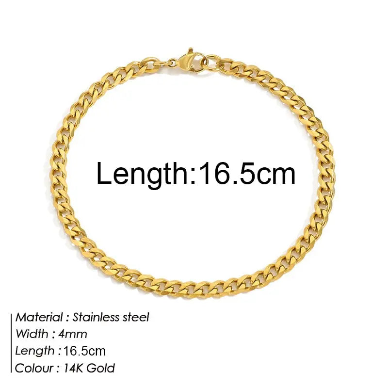 Gold Color Bracelet Stainless Streetsharks