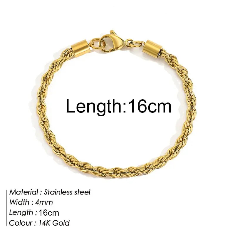 Gold Color Bracelet Stainless Streetsharks