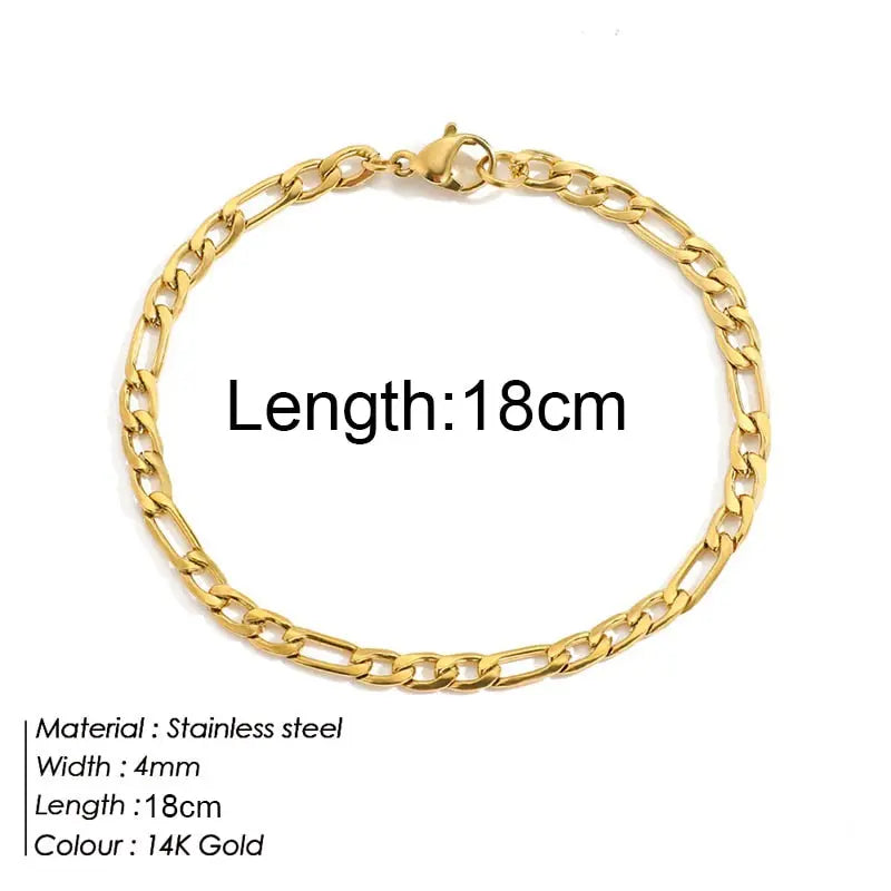 Gold Color Bracelet Stainless Streetsharks