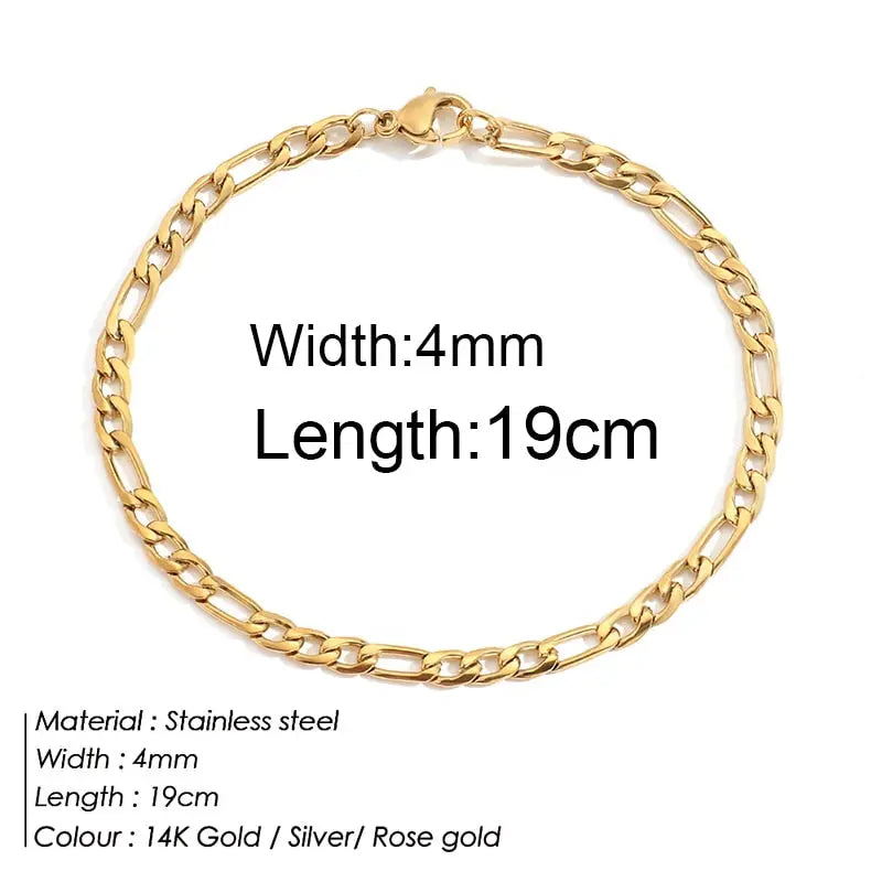 Gold Color Bracelet Stainless Streetsharks