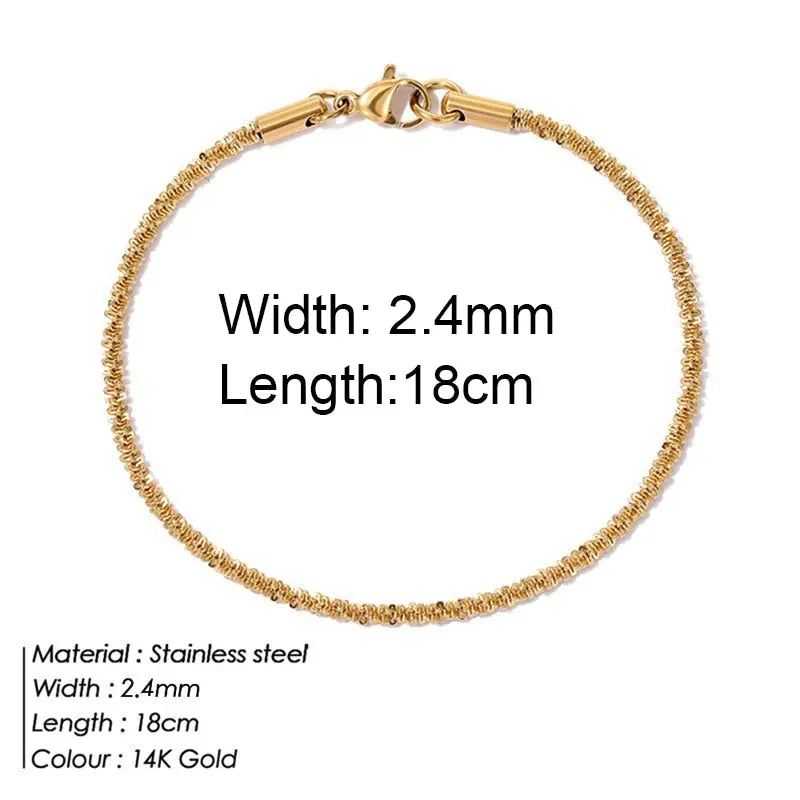 Gold Color Bracelet Stainless Streetsharks