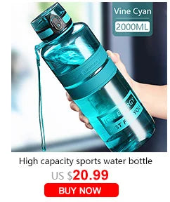 UZSPACE Sport Water Bottles BPA Free Portable Gym Anti-fall Leak-proof Large Capacity Fitness Kettle Tritan Plastic Drink Bottle Streetsharks