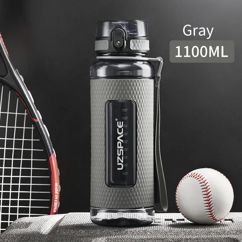 UZSPACE Sport Water Bottles BPA Free Portable Gym Anti-fall Leak-proof Large Capacity Fitness Kettle Tritan Plastic Drink Bottle Streetsharks