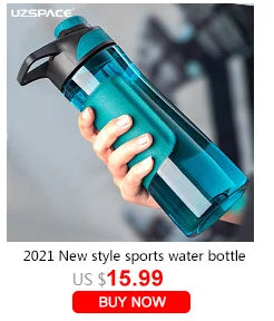 UZSPACE Sport Water Bottles BPA Free Portable Gym Anti-fall Leak-proof Large Capacity Fitness Kettle Tritan Plastic Drink Bottle Streetsharks