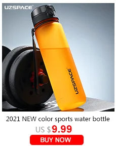 UZSPACE Sport Water Bottles BPA Free Portable Gym Anti-fall Leak-proof Large Capacity Fitness Kettle Tritan Plastic Drink Bottle Streetsharks