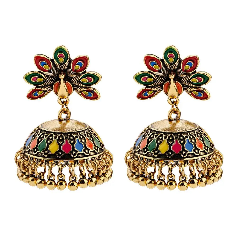 Pendientes Piercing Indian Jewelry Jhumka Charms Earrings For Women Accessories kolczyki Stud Earring Trendy Wedding Ear rings Streetsharks