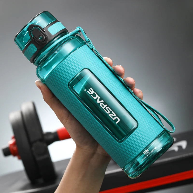 UZSPACE Sport Water Bottles BPA Free Portable Gym Anti-fall Leak-proof Large Capacity Fitness Kettle Tritan Plastic Drink Bottle Streetsharks