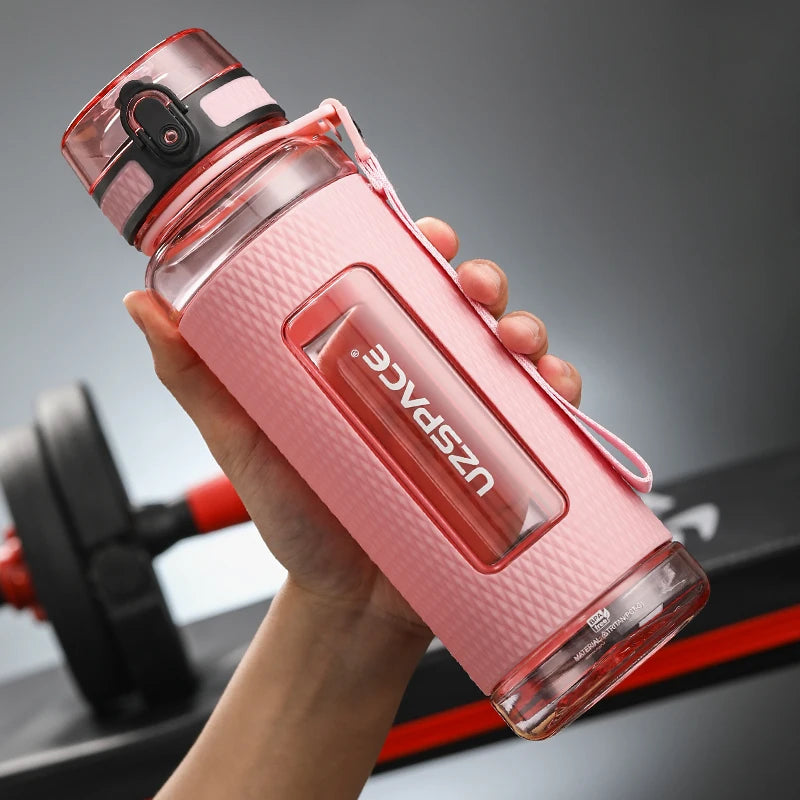 UZSPACE Sport Water Bottles BPA Free Portable Gym Anti-fall Leak-proof Large Capacity Fitness Kettle Tritan Plastic Drink Bottle Streetsharks