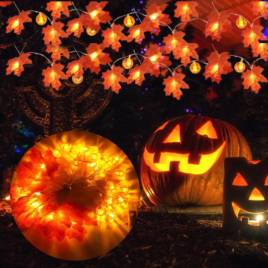 Halloween String Lights Pumpkin Lamp Light up Indoor Outdoor Garden Party Decor - Streetsharks