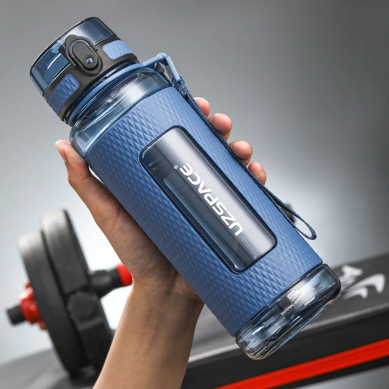 UZSPACE Sport Water Bottles BPA Free Portable Gym Anti-fall Leak-proof Large Capacity Fitness Kettle Tritan Plastic Drink Bottle Streetsharks