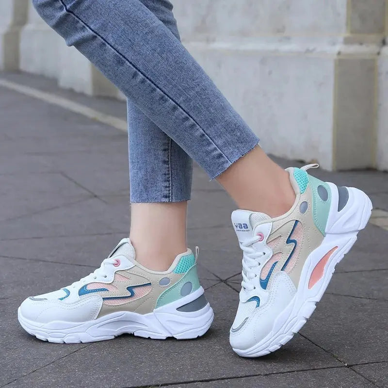 Height Increasing Chunky Sneakers Women Platform Shoes New Fashion Breathable Mesh Sport Women's Sneaker Casual Sneakers Streetsharks