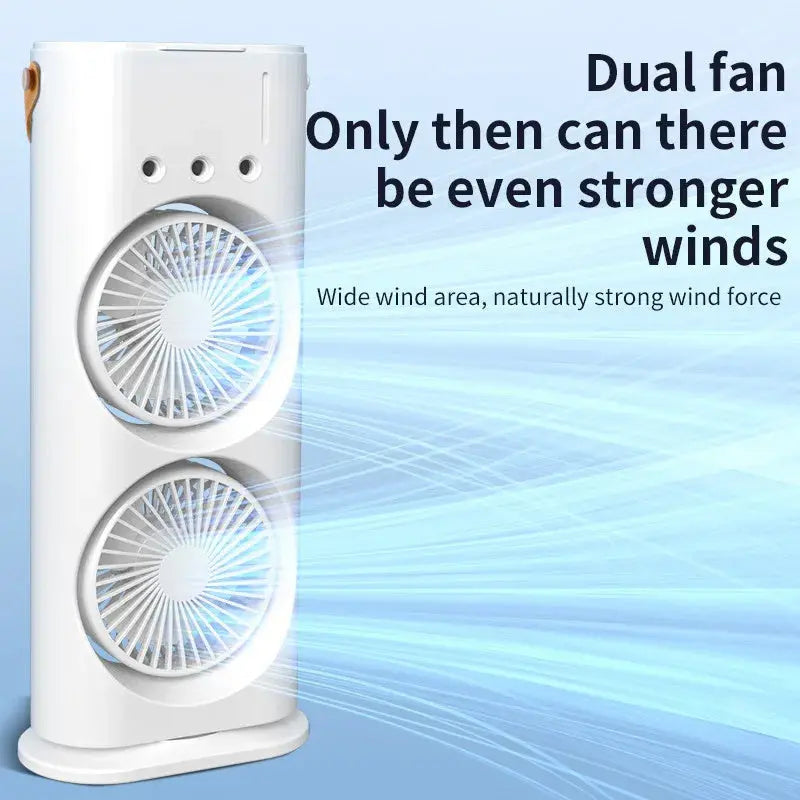 Hydrocooling Function and Double-ended Spray Fan for Portable Humidifier and Air Conditioner StreetSharks