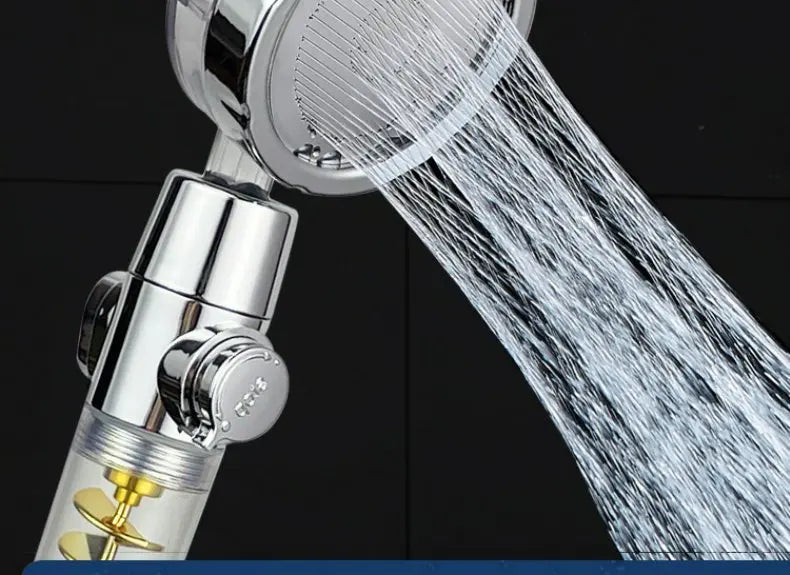 Internet Celebrity Small Waist Supercharged Shower Head Twin-turbo Pressurized Propeller Multifunctional Fan Shower Shower Head StreetSharks