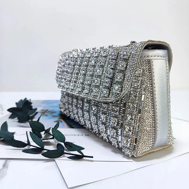 JIOMAY Fashion Bag for Party Women Elegant And Versatile Rhinestone Purse Luxury Designer Handbags High Quality 2024 Tote Bag Streetsharks