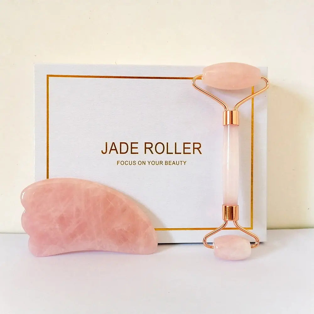 Jade Roller Face Massager Lift Slimmer Shaper Massage Rose And Beauty Skincare Tool Streetsharks