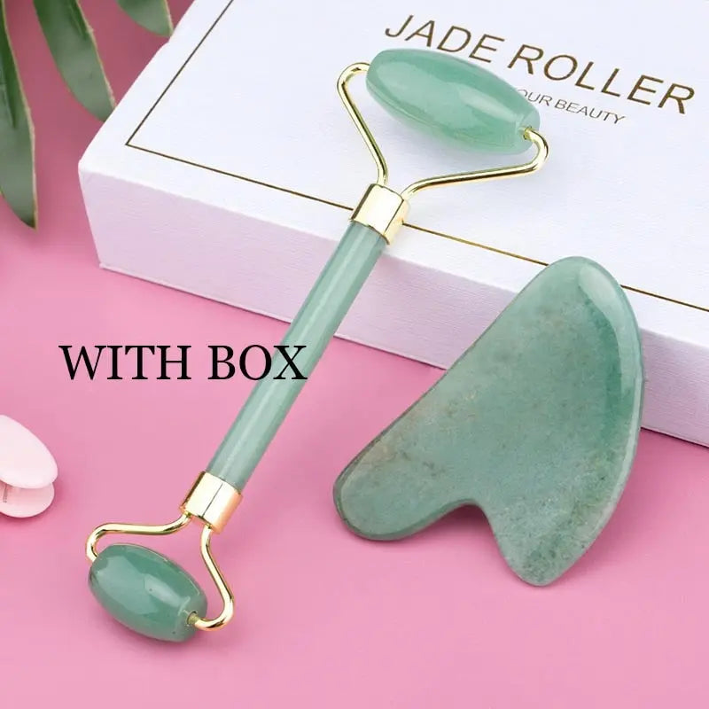 Jade Roller Face Massager Lift Slimmer Shaper Massage Rose And Beauty Skincare Tool Streetsharks