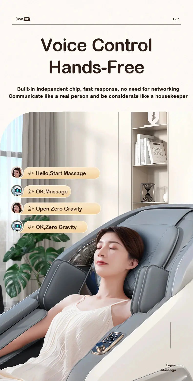 Jare H7 Factory Price Body Scan SL Track AI Voice Control Massagechairs Touch Screen  Zero Gravity Full Body Massage Chair Streetsharks