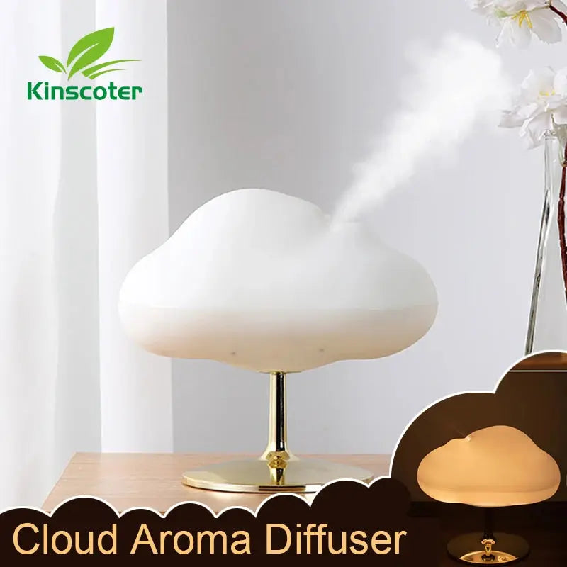 Kinscoter Cloud Aroma Essential Oil Diffuser 270ML USB Air Humidifier with LED Color Night Light for Aromatherapy Spa Home Streetsharks