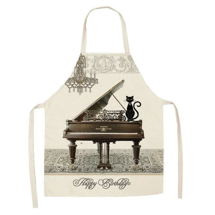 Kitchen Apron for Women Cotton Linen Bibs Household Cleaning Pinafore Home Cooking Streetsharks