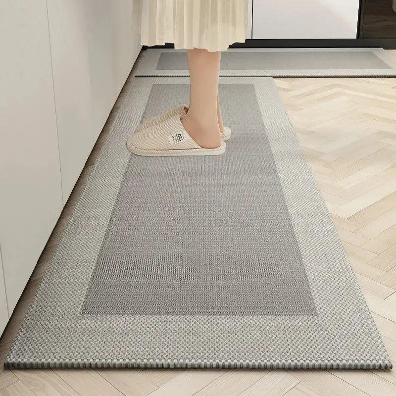 Kitchen Floor Mat Oil-proof  Waterproof Wipeable Wash Free Long Strip Carpet Dirty-resistant Oil-absorbing Water-absorbing Rug Streetsharks