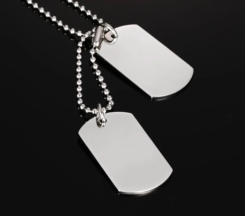 Knox Stainless Steel Double Dog Tag Necklace Streetsharks