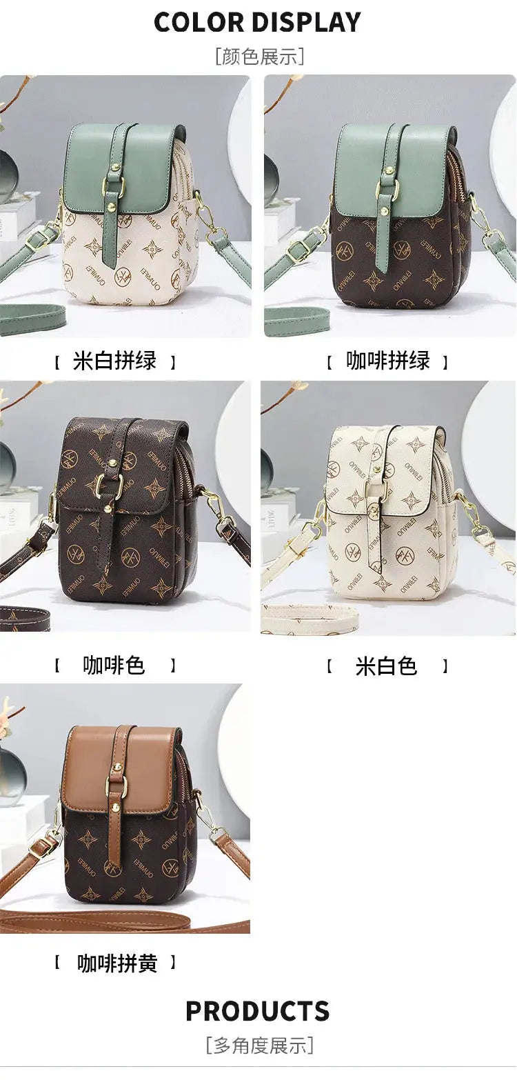 Letter Pattern Women's Small Square Bag Fashion Versatile One Shoulder Crossbody Bag Trendy Mini Phone Bag Women Handbags Sac Streetsharks