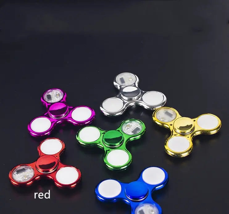 Luminous LED Light Fidget Spinner Hand Top Spinners Glow in Dark Light Streetsharks