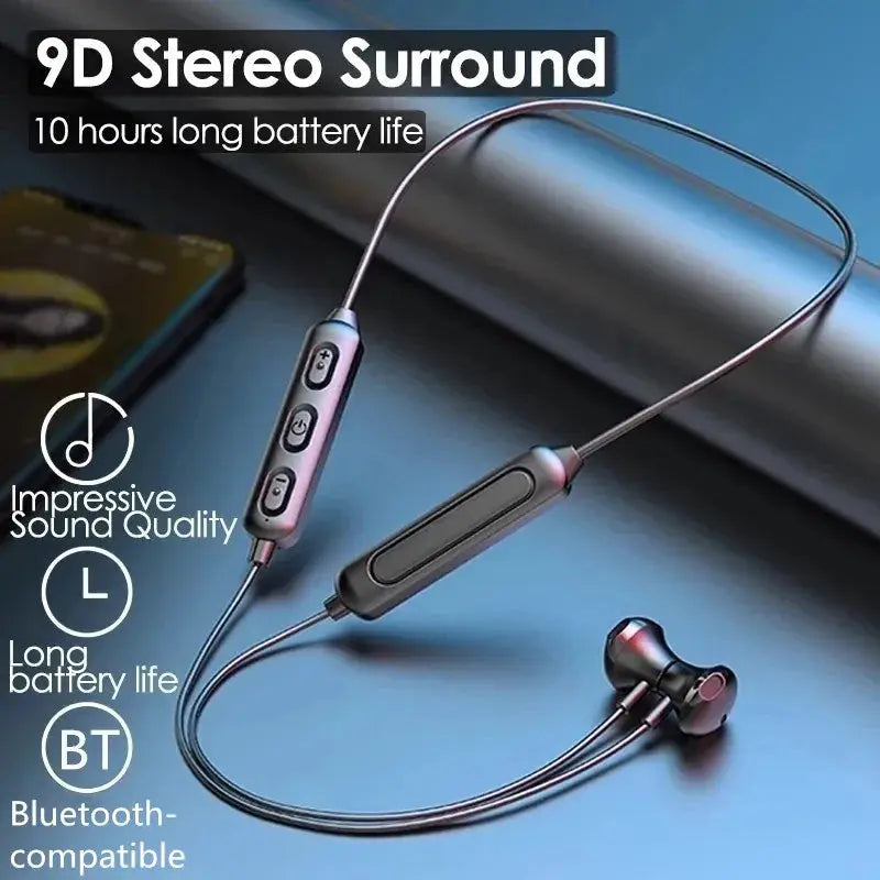 Magnetic Wireless Bluetooth 5.0 Earphones Neckband Stereo Sports Headset Handsfree Earbuds Headphones With Mic For All Phones Streetsharks