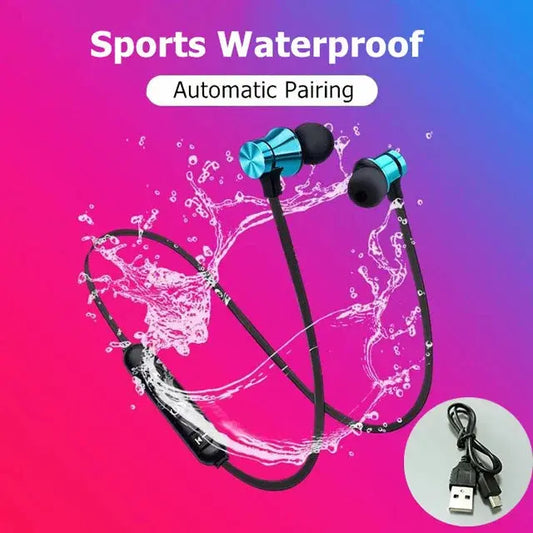 Magnetic Wireless Bluetooth Earphone Stereo Sports Waterproof Earbuds Wireless in-ear Headset with Mic For IPhone 7 Samsung Streetsharks