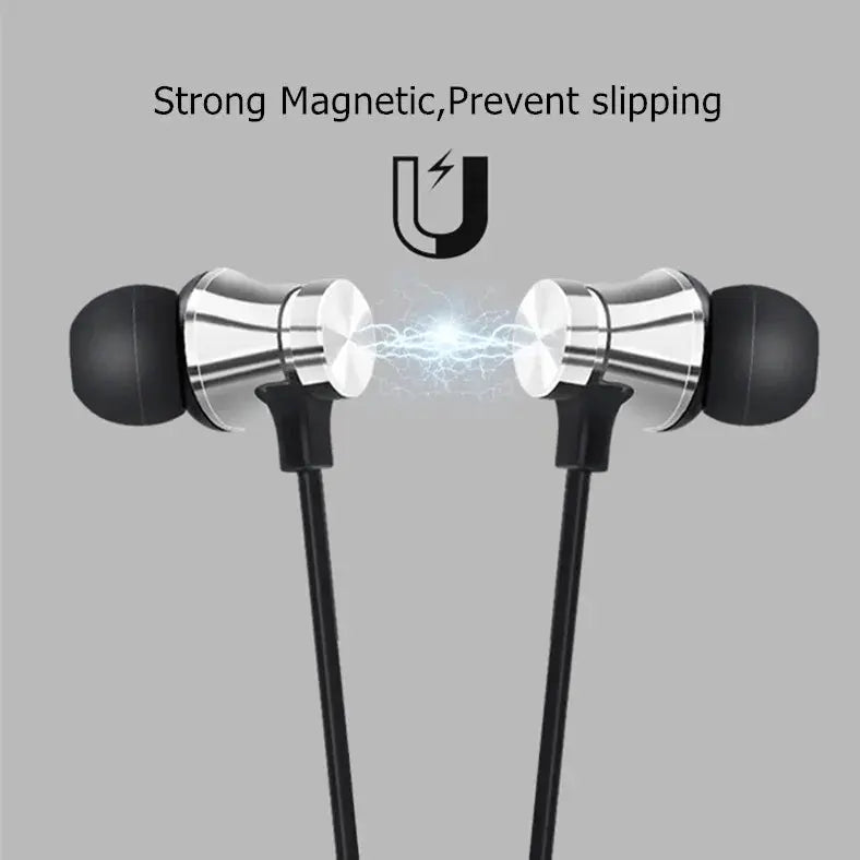 Magnetic Wireless Bluetooth Earphone Stereo Sports Waterproof Earbuds Wireless in-ear Headset with Mic For IPhone 7 Samsung Streetsharks